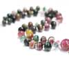 Bi Color Watermelon Tourmaline Smooth Roundel Beads 925 Sterling Silver Findings & Chain Necklace Length 20 Inches and Size 9mm to 16mm approx. Weight - 405ct approx. 